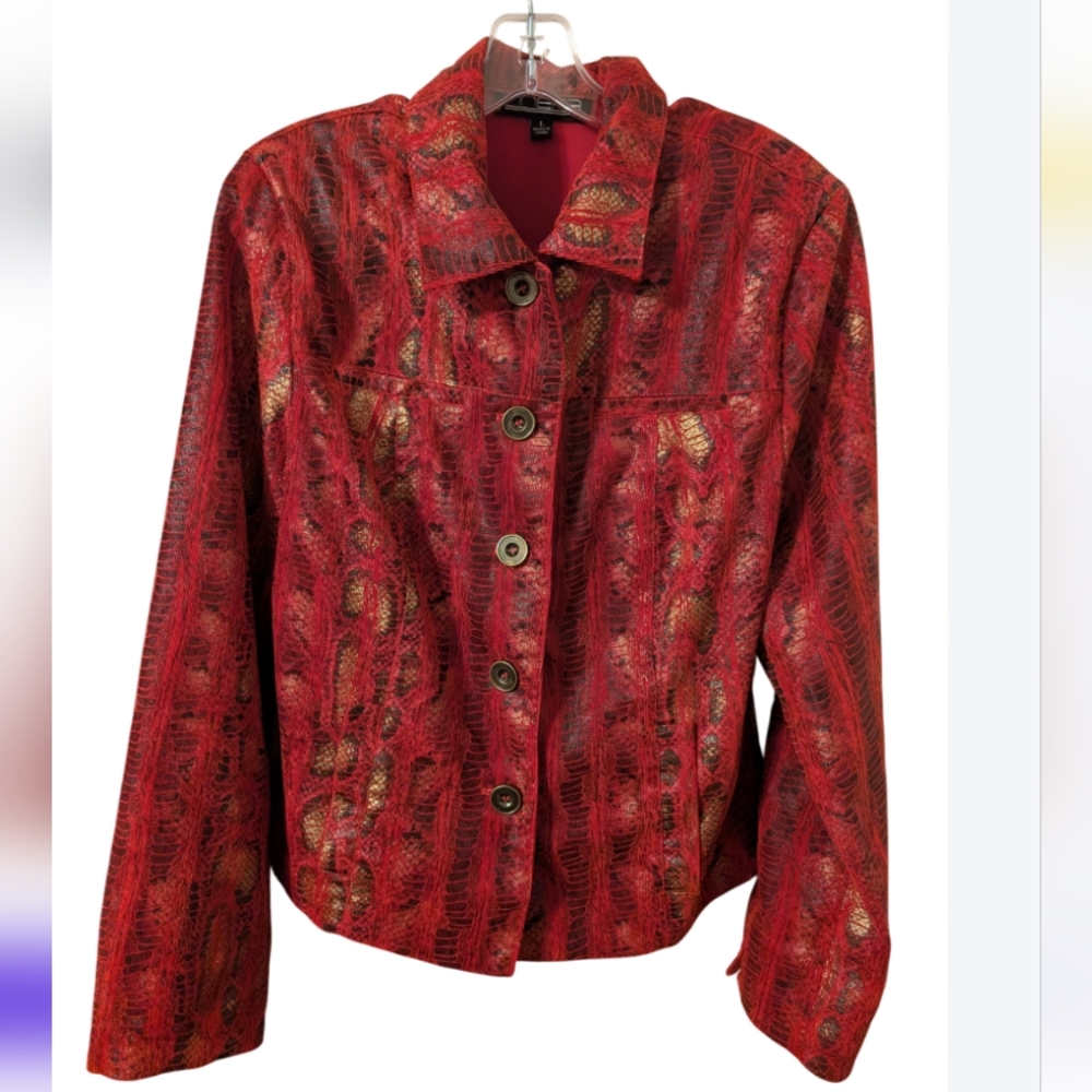 Vintage Linear Snakeskin Jacket Lg‎